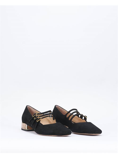 Pumps in camoscio con cinturini e tacco gold Francesco Sacco FRANCESCO SACCO | Pumps | 706199